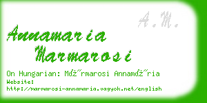 annamaria marmarosi business card